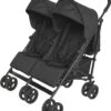 Prénatal Duo Buggy - Tweeling Buggy Inclusief Regenhoes - Verstelbare Kinderwagen - Inklapbare Wandelwagen - Plooibuggy - Zwart