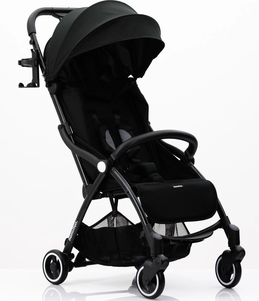 Hamilton By Yoop X1 Plus Kinderwagen - Buggy Met Monteerbare Wieg - Premium Stroller Met One Hand Folding Technologie - Nieuw, Hoger, Uitgebreider 2023 Model - Zwart - Licht, Verstelbaar, Wendbaar En Geschikt Van 0 Maanden Tot 4 Jaar - Afbeelding 18