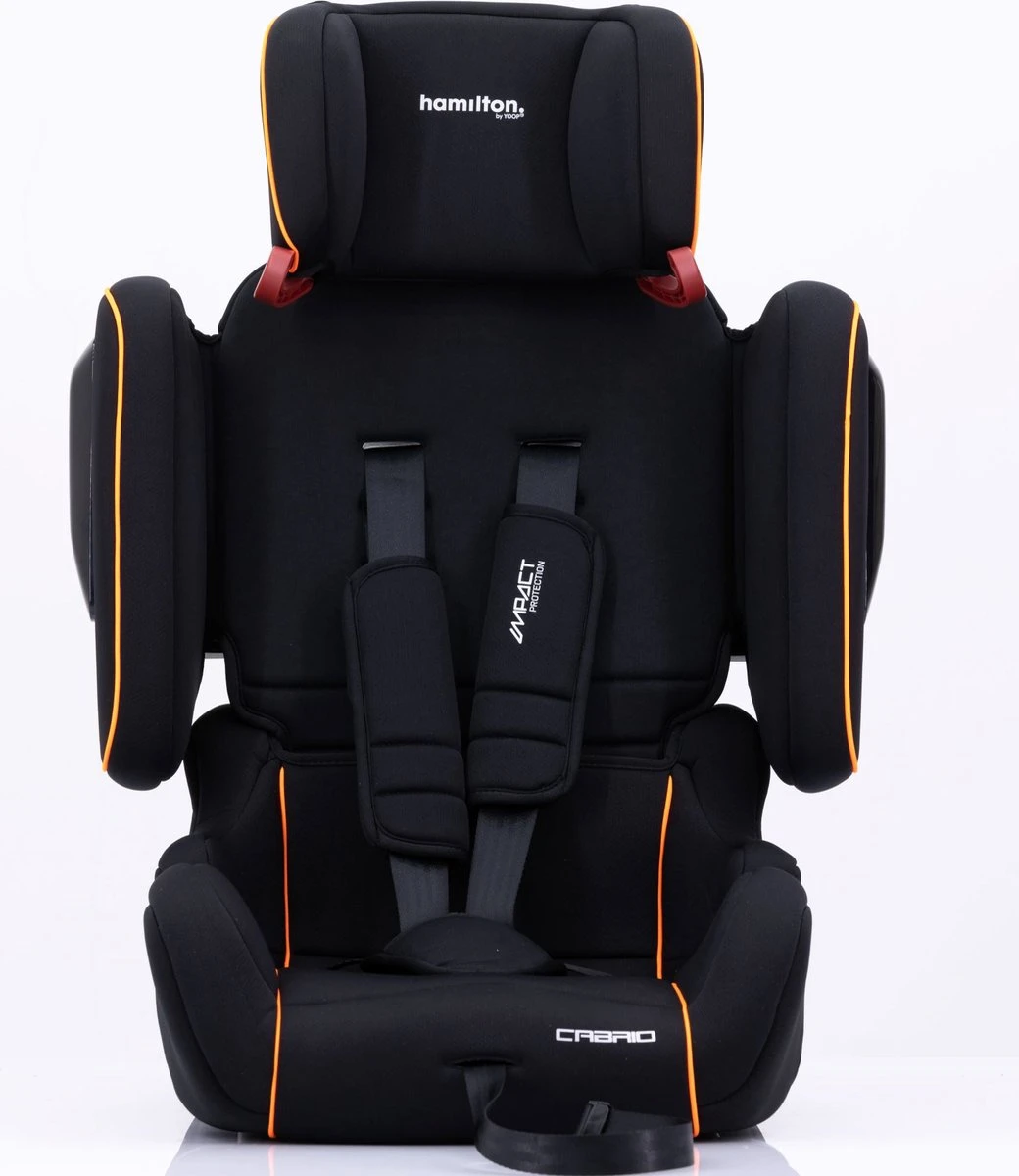 Hamilton By Yoop Cabrio Premium Opvouwbare Autostoel – Veilig, Comfortabel En Lichtgewicht Autozitje – Groep I, II, III Autostoeltje Voor 9 Maanden Tot 12 Jaar – Neon Oranje – ISOFIX Kliksysteem - 1e Opvouwbare Autostoel Ter Wereld - Afbeelding 12