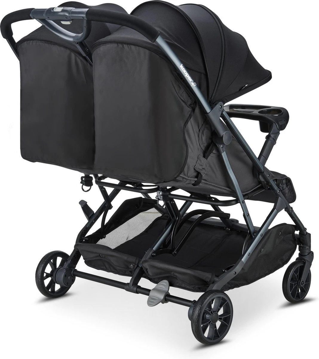 Joovy Kooper X2 Dubbele Buggy - Antraciet - Duo Buggy - Afbeelding 2