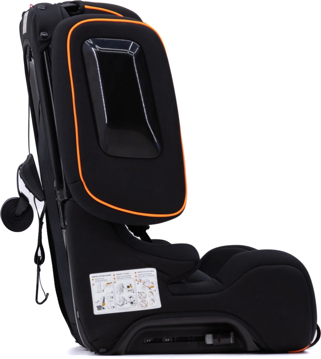 Hamilton By Yoop Cabrio Premium Opvouwbare Autostoel – Veilig, Comfortabel En Lichtgewicht Autozitje – Groep I, II, III Autostoeltje Voor 9 Maanden Tot 12 Jaar – Neon Oranje – ISOFIX Kliksysteem - 1e Opvouwbare Autostoel Ter Wereld - Afbeelding 9
