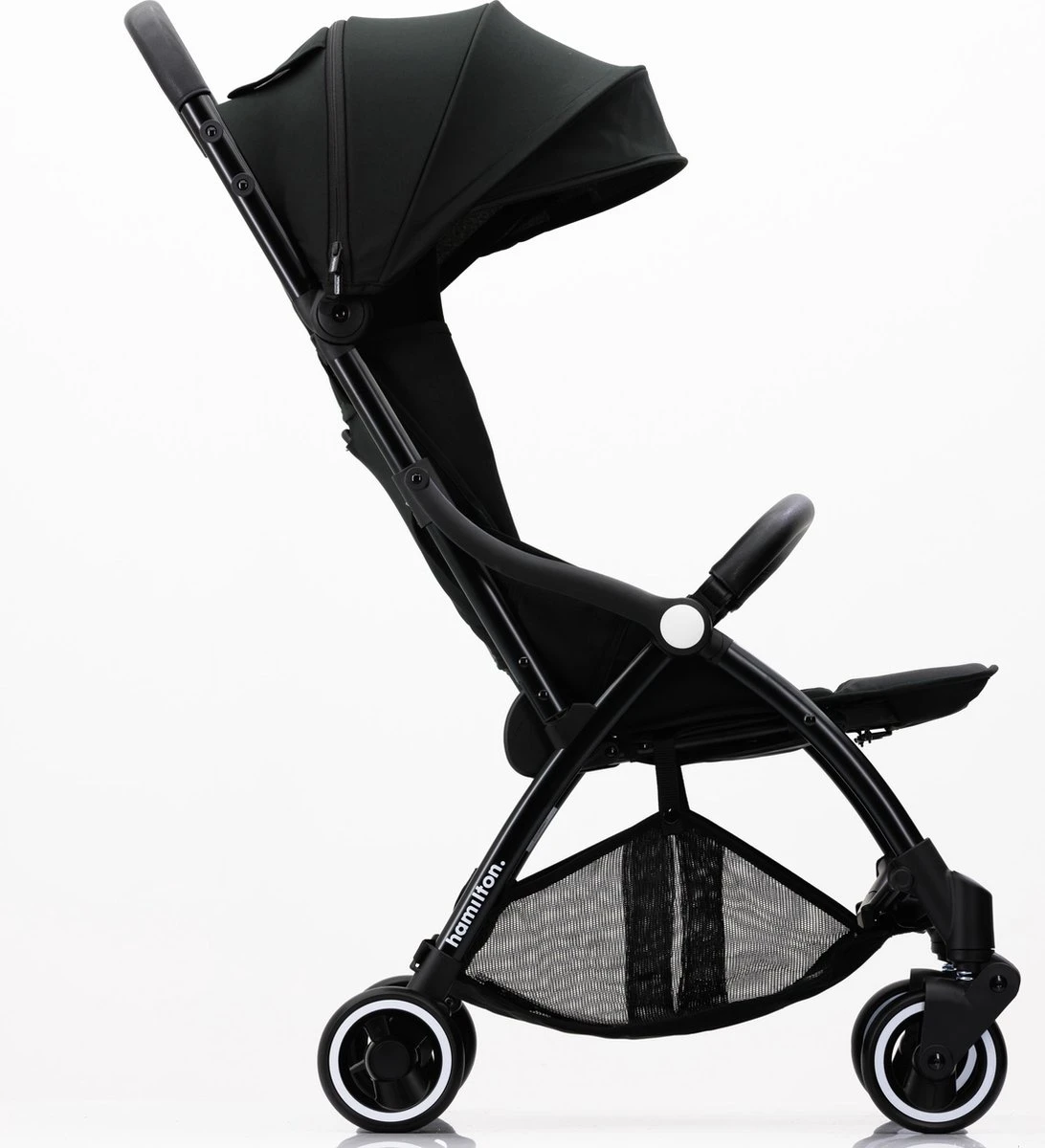 Hamilton By Yoop X1 Plus Kinderwagen - Buggy Met Monteerbare Wieg - Premium Stroller Met One Hand Folding Technologie - Nieuw, Hoger, Uitgebreider 2023 Model - Zwart - Licht, Verstelbaar, Wendbaar En Geschikt Van 0 Maanden Tot 4 Jaar - Afbeelding 16