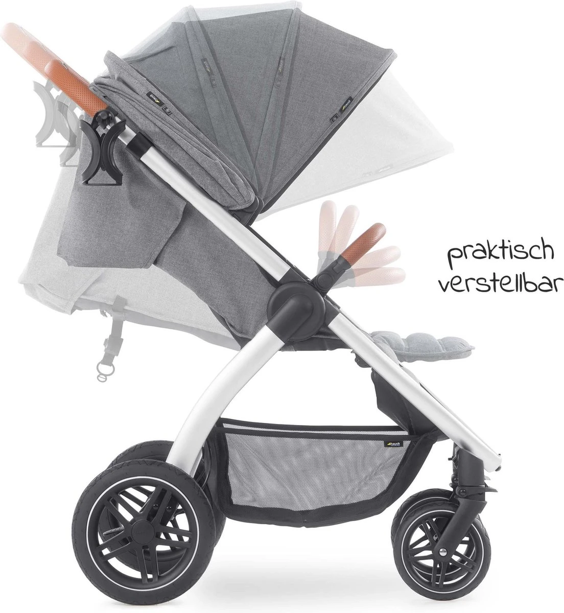 Hauck UpTown Buggy - Met één Hand Opvouwbaar - Grijs - Afbeelding 5