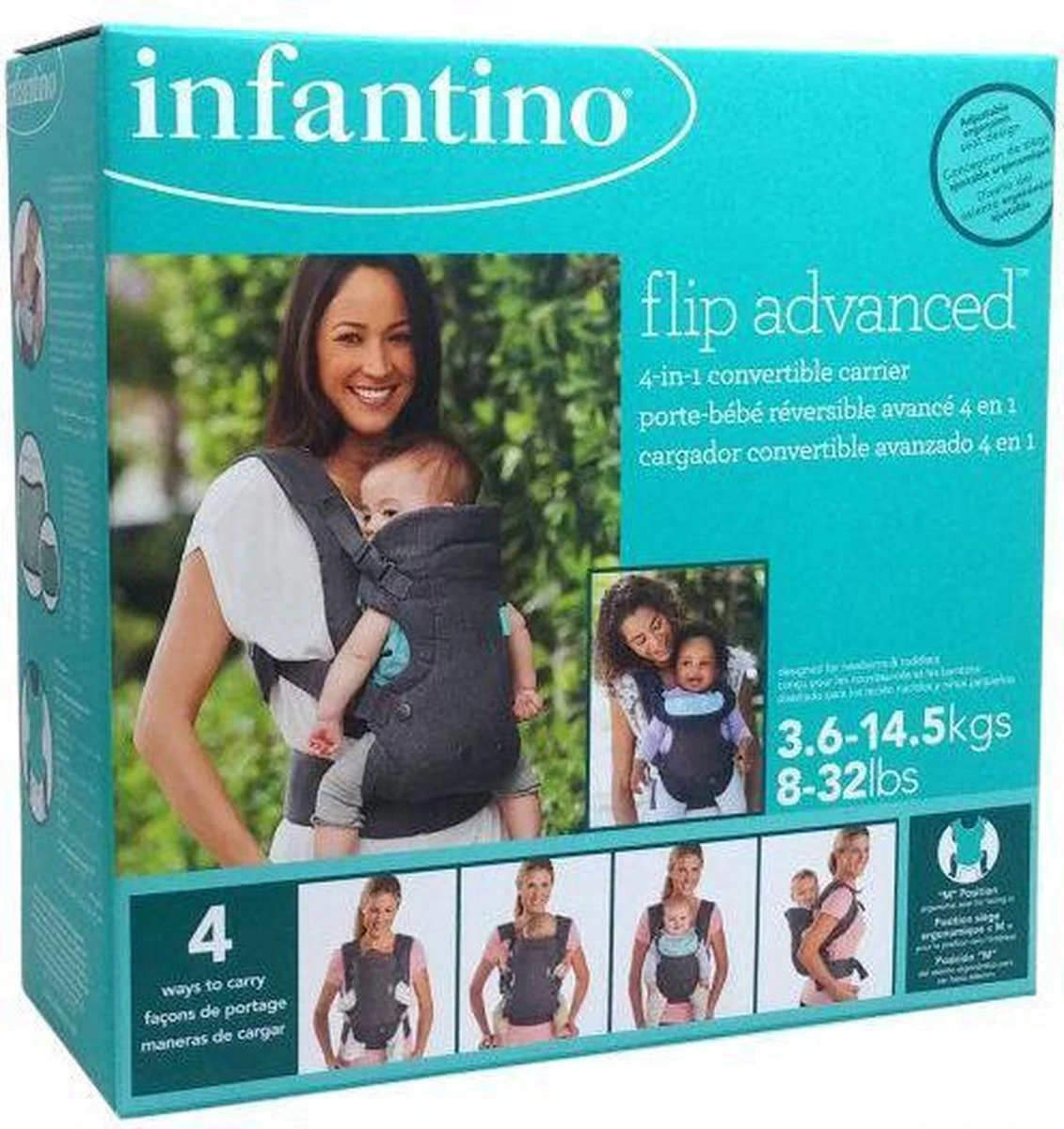 Infantino 4-in-1 Flip Advanced Draagzak BK-05204 - Afbeelding 11
