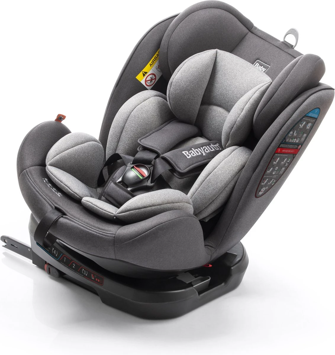 Babyauto Biro D FIX Black/grey Group 0+ 1 2 3 - 0-36 Kg - Isofix - Afbeelding 2