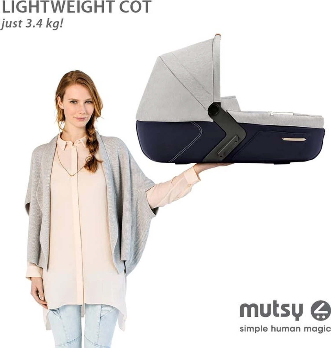 MUTSY - IGO - Kinderwagen - Onderstel: Heritage Green Blue I2 - Reiswieg: IGO Midnight - Afbeelding 9