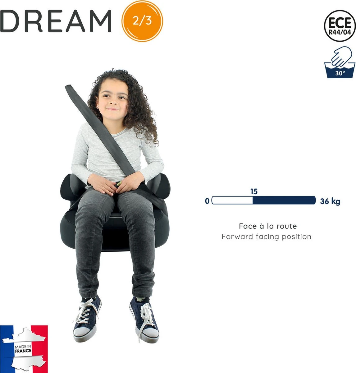 Nania - Zitverhoger Dream Luxe - Groep 2/3 (van 15 Tot 36 Kg) - 3 Tot 12 Jaar - Grijs - Afbeelding 5