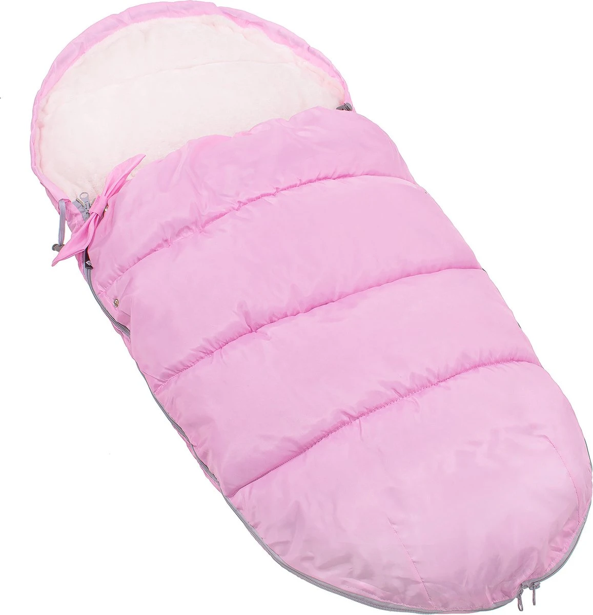 Springos Voetenzak | Voetenzak Buggy | Voetenzak Autostoel | Universeel | 90 Cm | Roze - Afbeelding 9