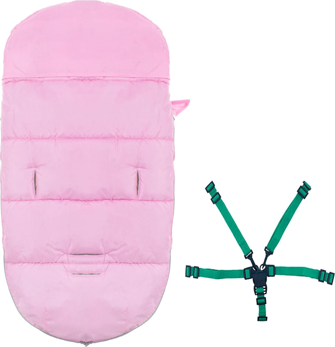 Springos Voetenzak | Voetenzak Buggy | Voetenzak Autostoel | Universeel | 90 Cm | Roze - Afbeelding 6