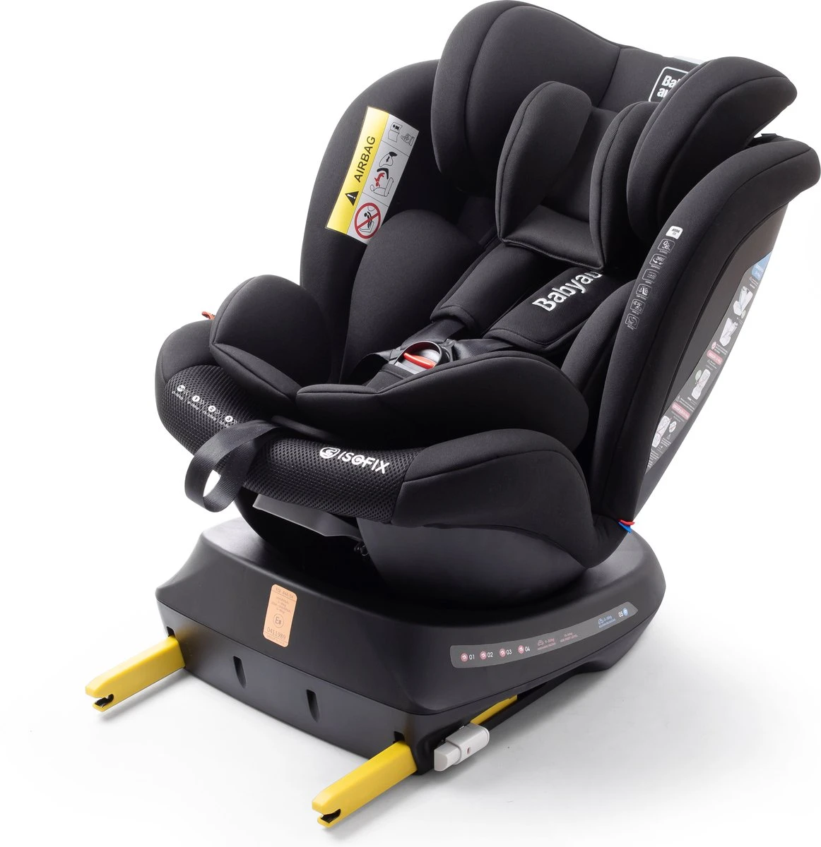 Autostoel Babyauto Rodia 360° Met Isofix - Groep 0+/1/2/3 Zwart (0-36kg) - Afbeelding 8