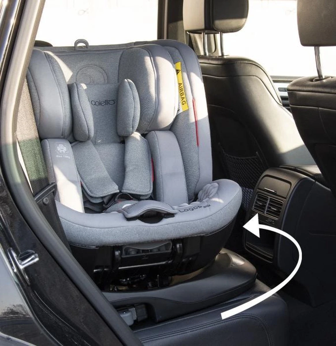 Hibaby Logos Isofix - Autostoel - 360° Graden Draaibaar Autostoel - 0 T/m 36 Kg - Rood - Afbeelding 6