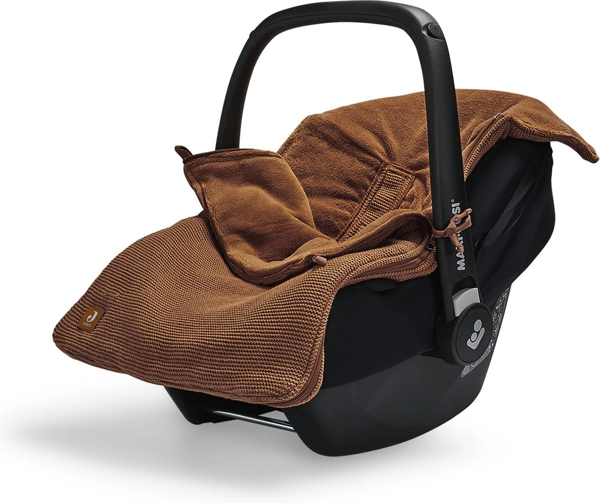 Jollein Voetenzak Voor Autostoel & Kinderwagen - Basic Knit - Caramel - Afbeelding 10