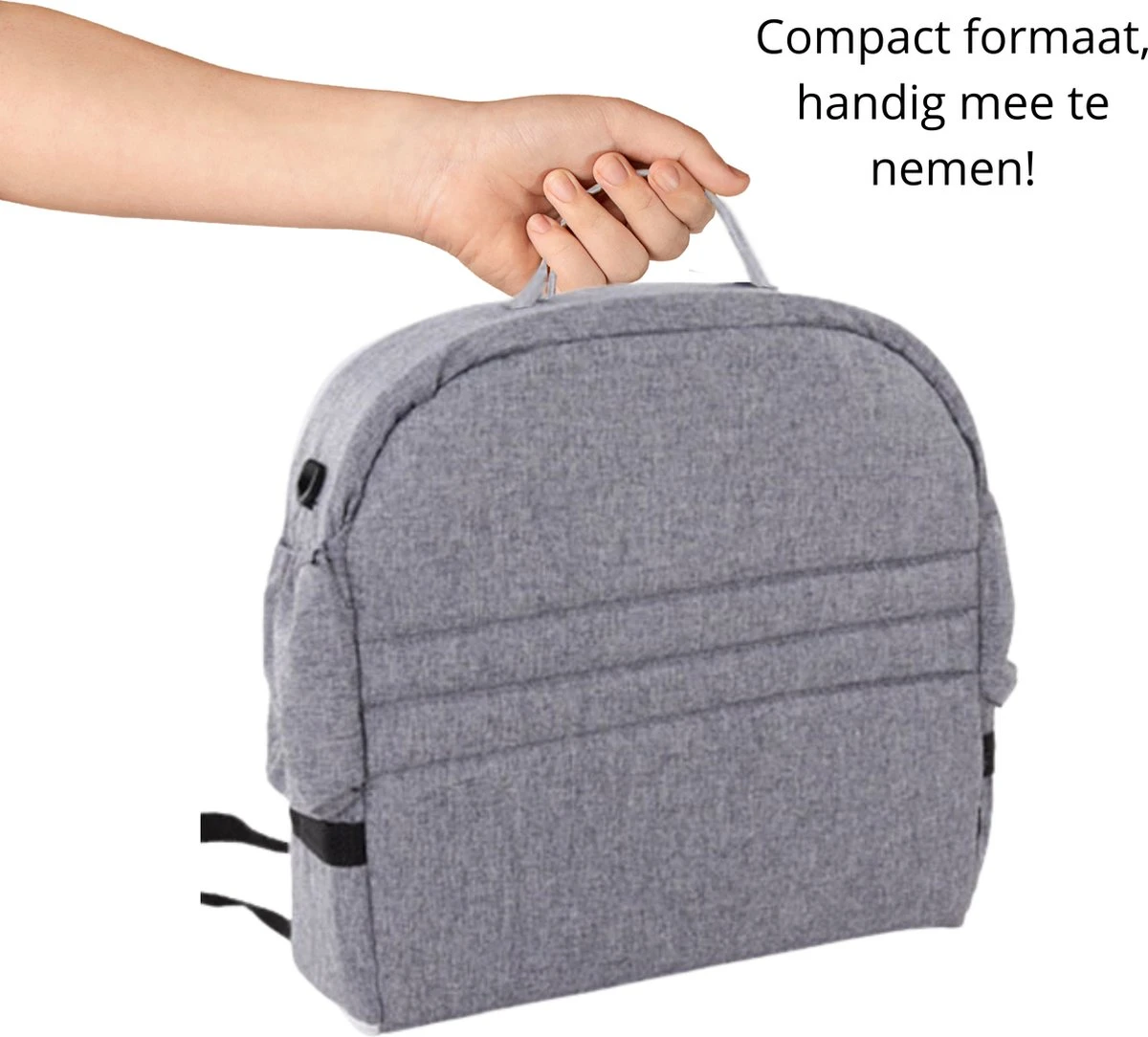 Campingbedje - Camping Bed - Compact Camping Bedje - Baby Nestje - Inclusief Klamboe - Baby Tentje - Grijs - Luxe Campingbedje - Afbeelding 4