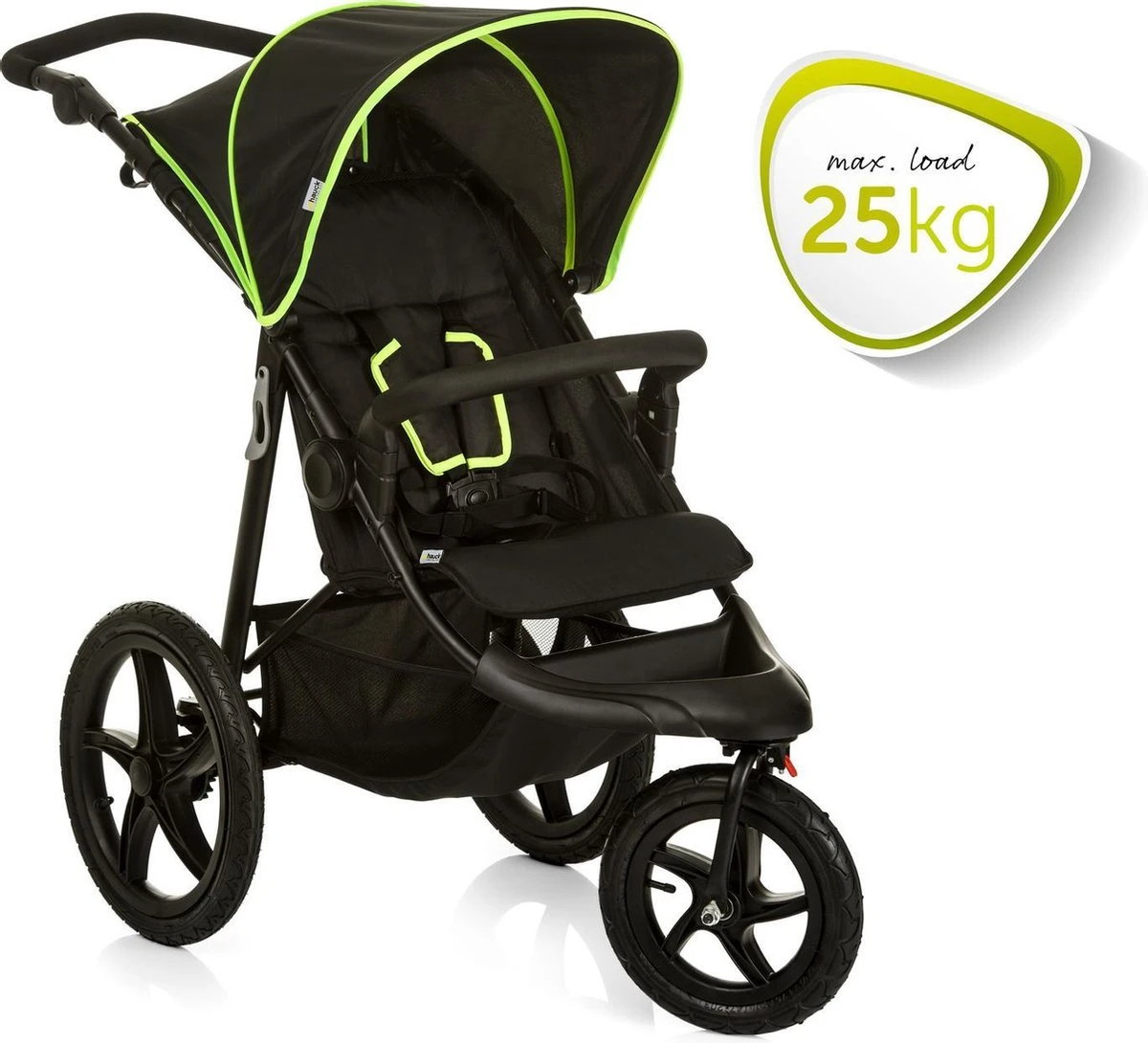 Hauck Runner Kinderwagen - Zwart/Neon Geel - Afbeelding 11