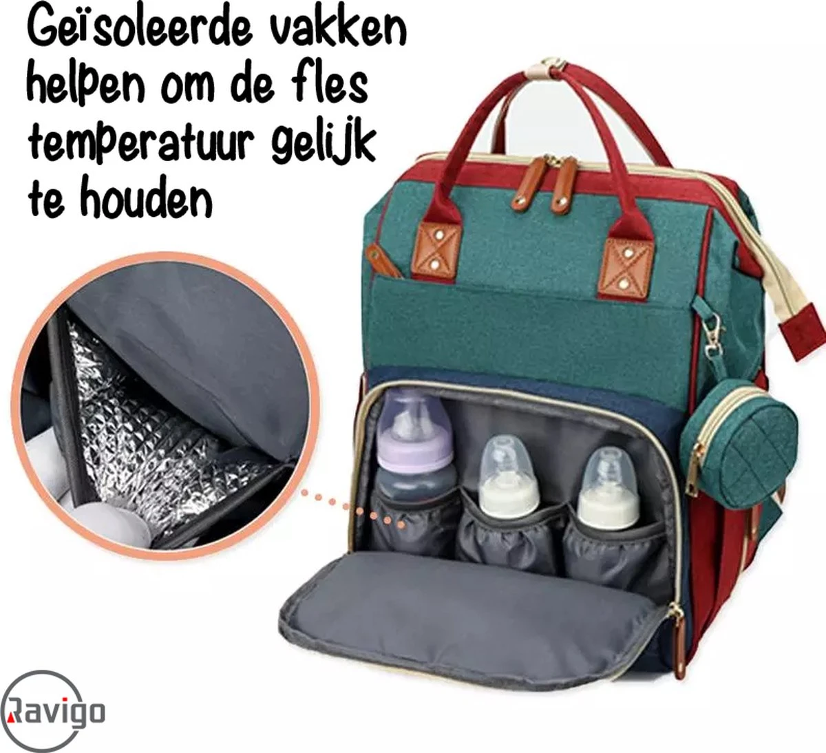 Luiertas - Rugzak - Baby - Kind - Mama - Papa - Slapen - Blauw - Relaxen - Afbeelding 5