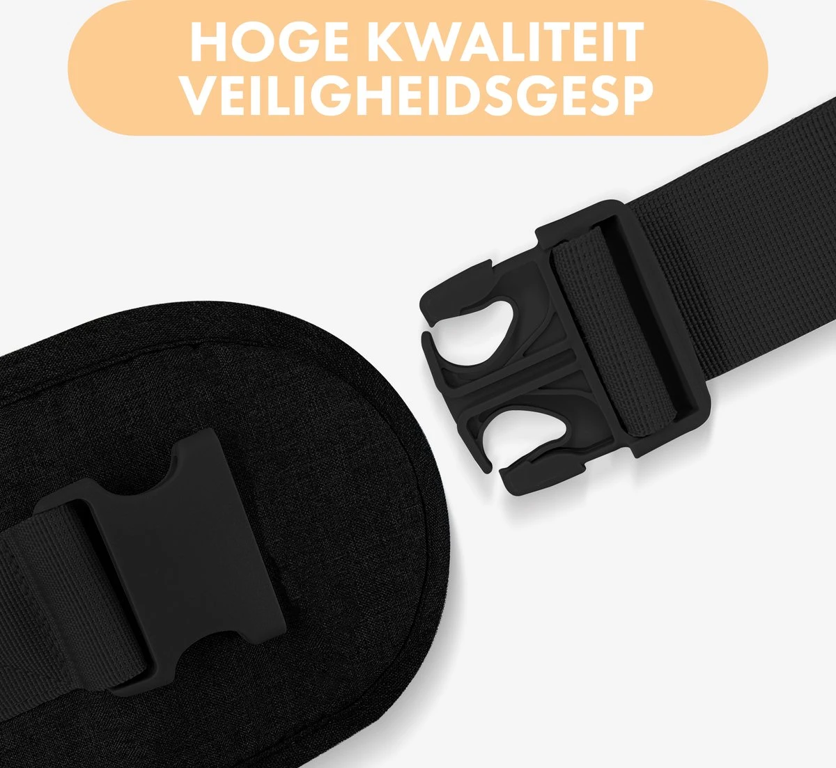 Deryan Pack Basic Luxe Heupdrager - Baby En Peuter Heupzitje - Draagzak Zwart - Afbeelding 5