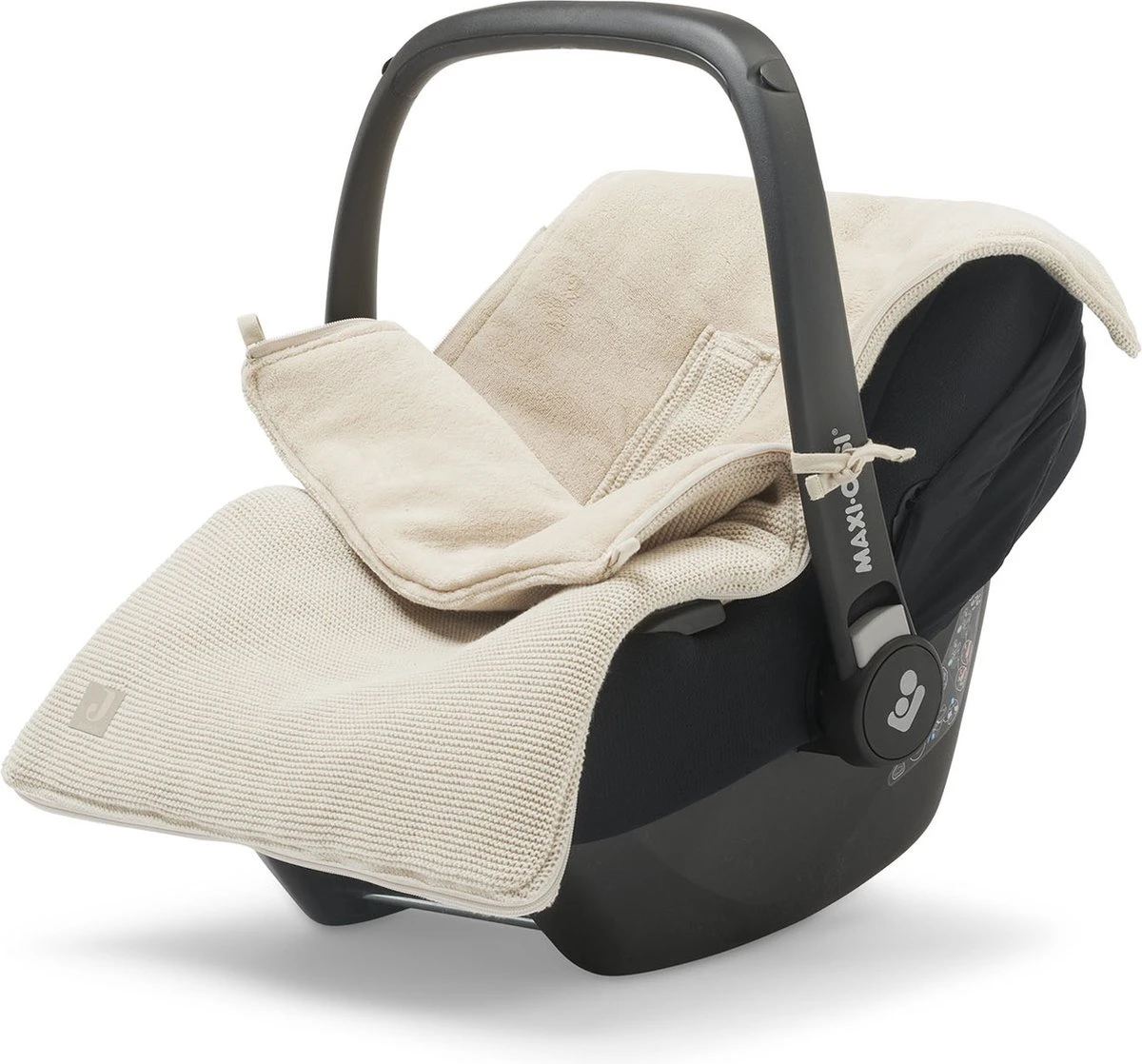 Jollein Voetenzak Voor Autostoel & Kinderwagen - Basic Knit - Nougat - Afbeelding 2