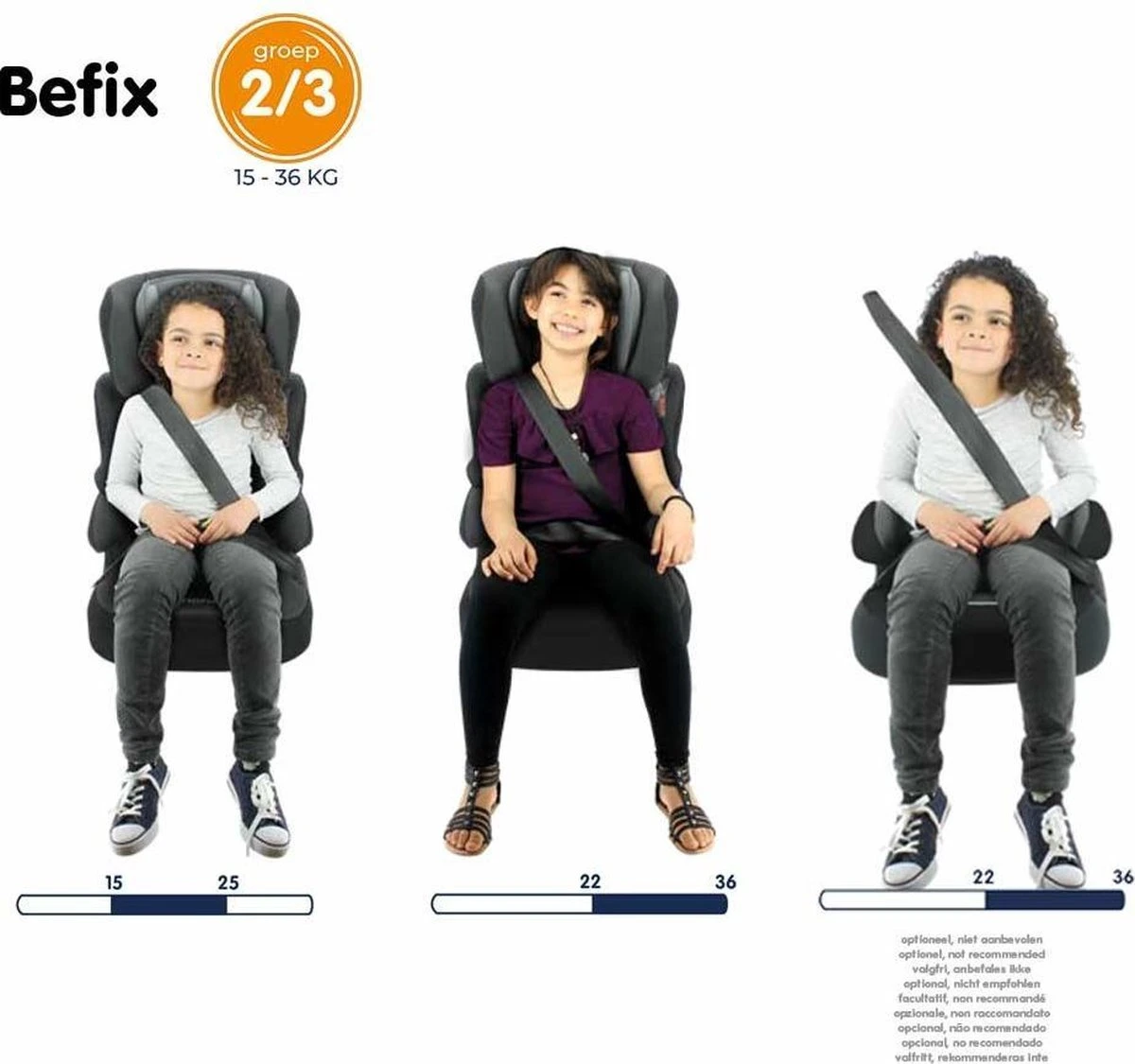 Nania - Autostoel Befix - Eco Zwart (15 Tot 36 Kg) - Zwart - Afbeelding 6