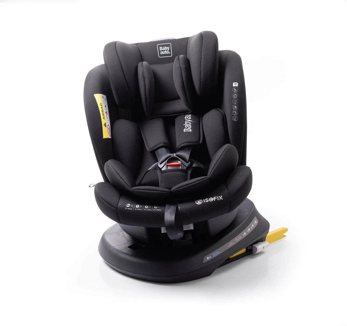 Autostoel Babyauto Rodia 360° Met Isofix - Groep 0+/1/2/3 Zwart (0-36kg) - Afbeelding 7