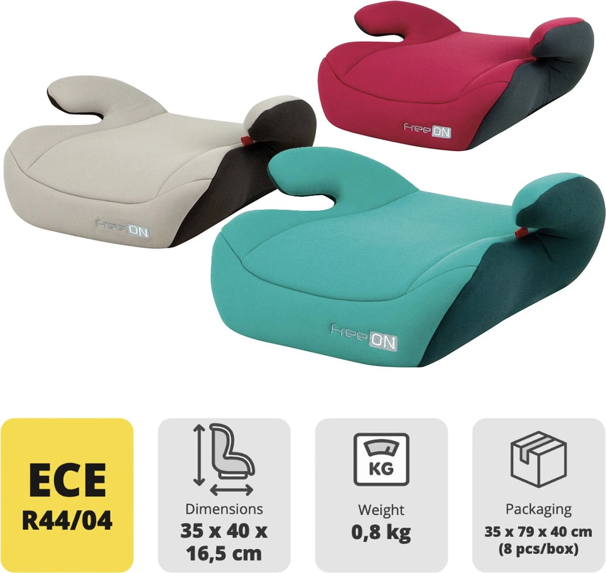 FreeON Booster - Zitverhoger Mars Red (15-36kg) - Afbeelding 3