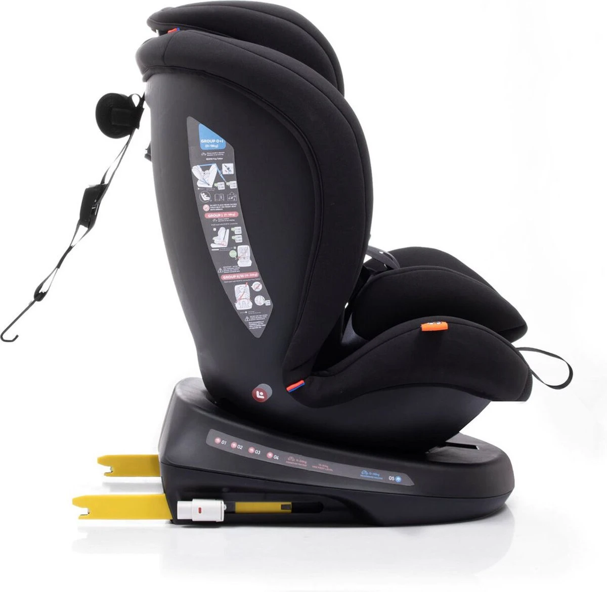 Autostoel Babyauto Rodia 360° Met Isofix - Groep 0+/1/2/3 Zwart (0-36kg) - Afbeelding 19