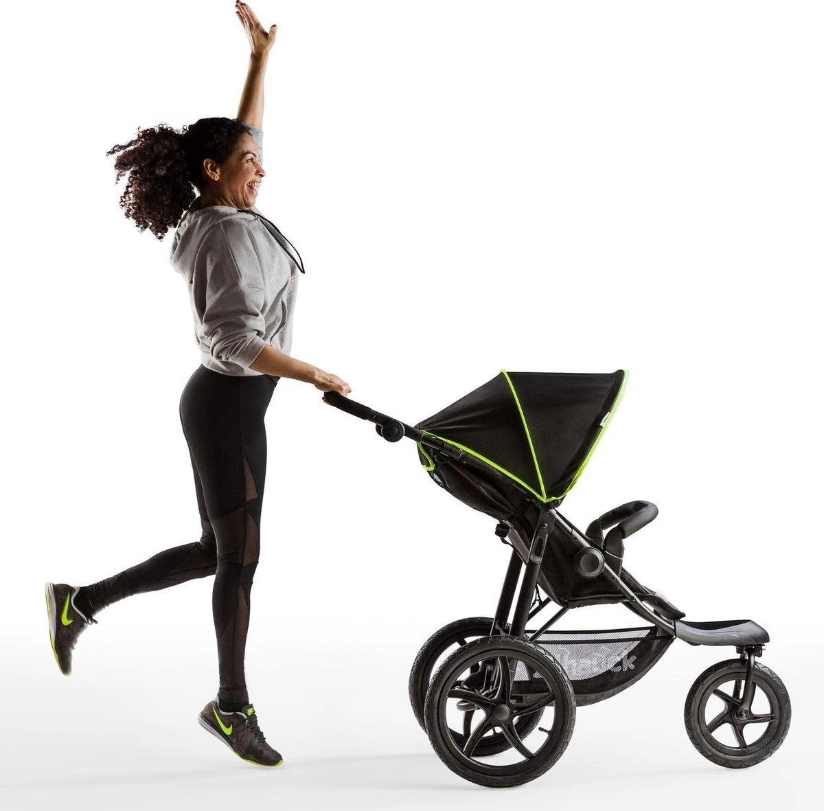 Hauck Runner Kinderwagen - Zwart/Neon Geel - Afbeelding 6