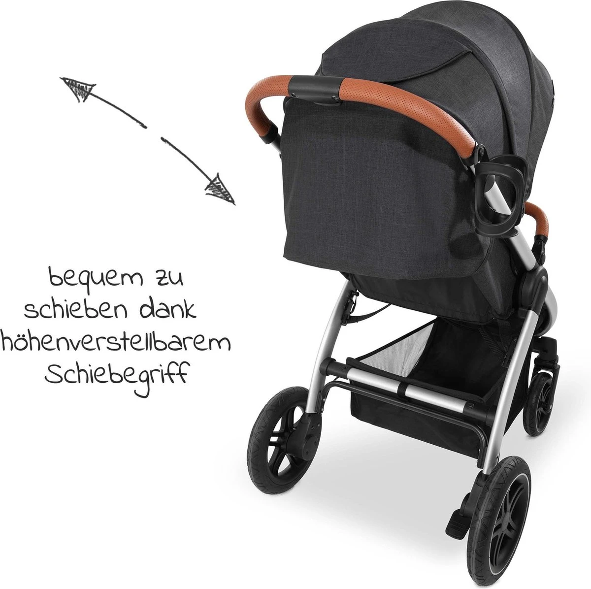 Hauck UpTown Buggy - Met één Hand Opvouwbaar - Zwart - Afbeelding 19
