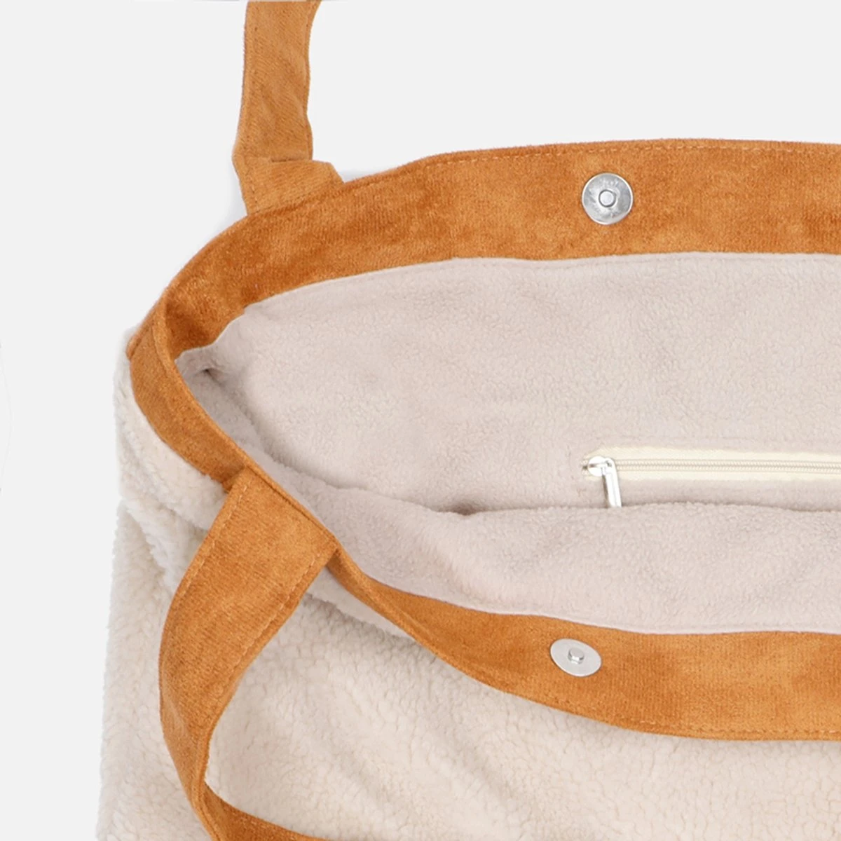 Mozz Mom Bag Teddy Suede Beige - Afbeelding 4