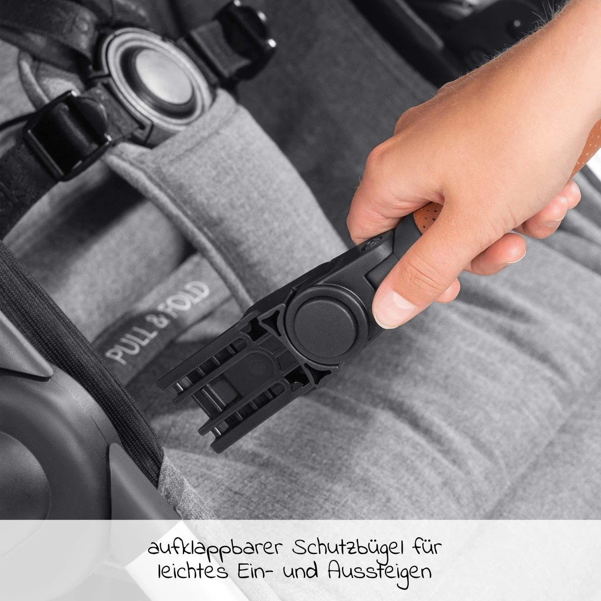 Hauck UpTown Buggy - Met één Hand Opvouwbaar - Grijs - Afbeelding 11