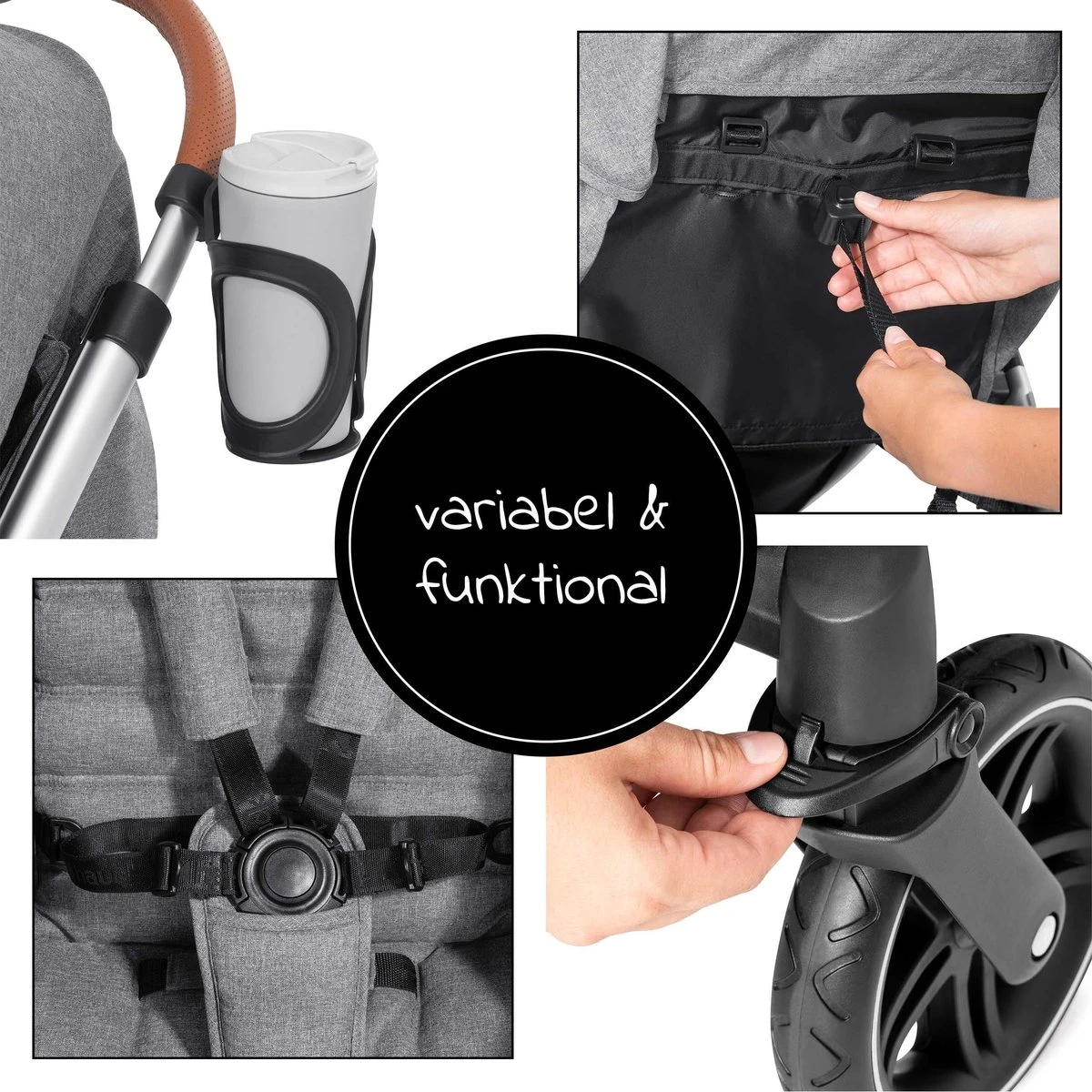 Hauck UpTown Buggy - Met één Hand Opvouwbaar - Grijs - Afbeelding 16