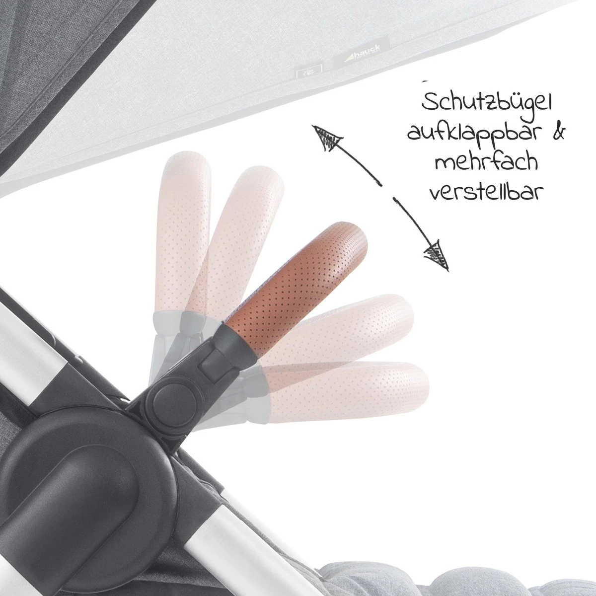 Hauck UpTown Buggy - Met één Hand Opvouwbaar - Grijs - Afbeelding 18