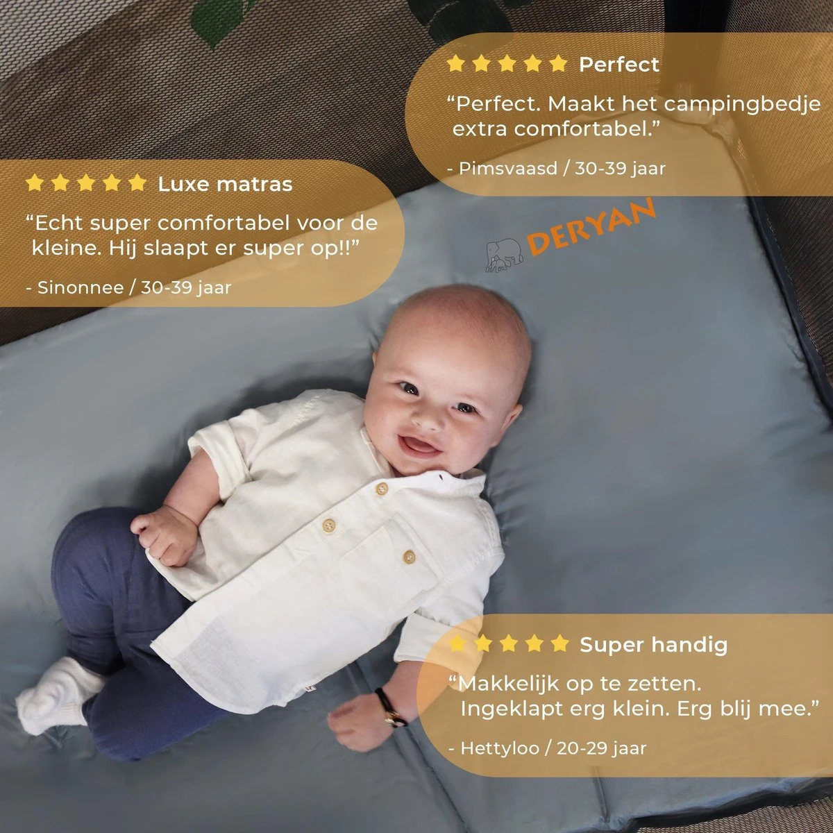 Deryan Opvouwbaar Baby Matras - Compact Opvouwbaar - Zelfopblaasbaar - 120x60x6cm - Afbeelding 7