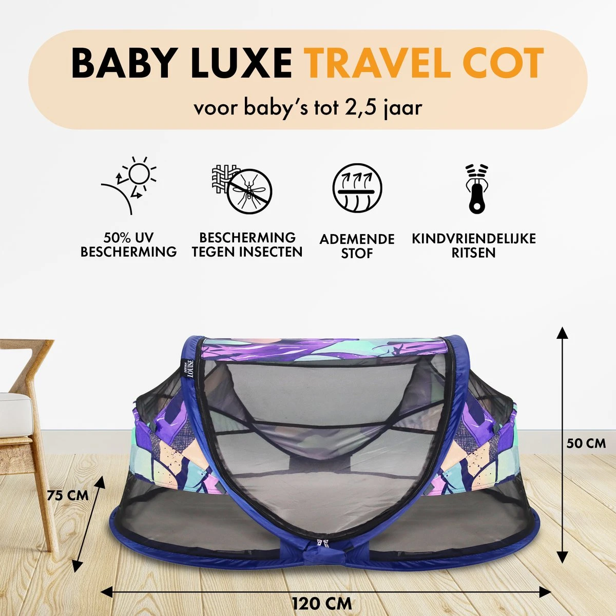 Deryan Baby Luxe Campingbedje – Inclusief Zelfopblaasbare Matras - Story - Afbeelding 2