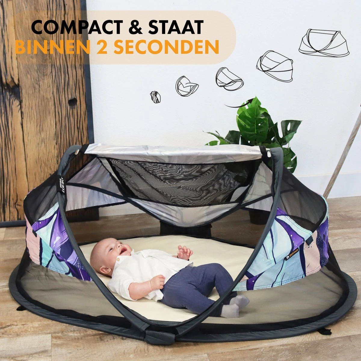 Deryan Baby Luxe Campingbedje – Inclusief Zelfopblaasbare Matras - Story - Afbeelding 5