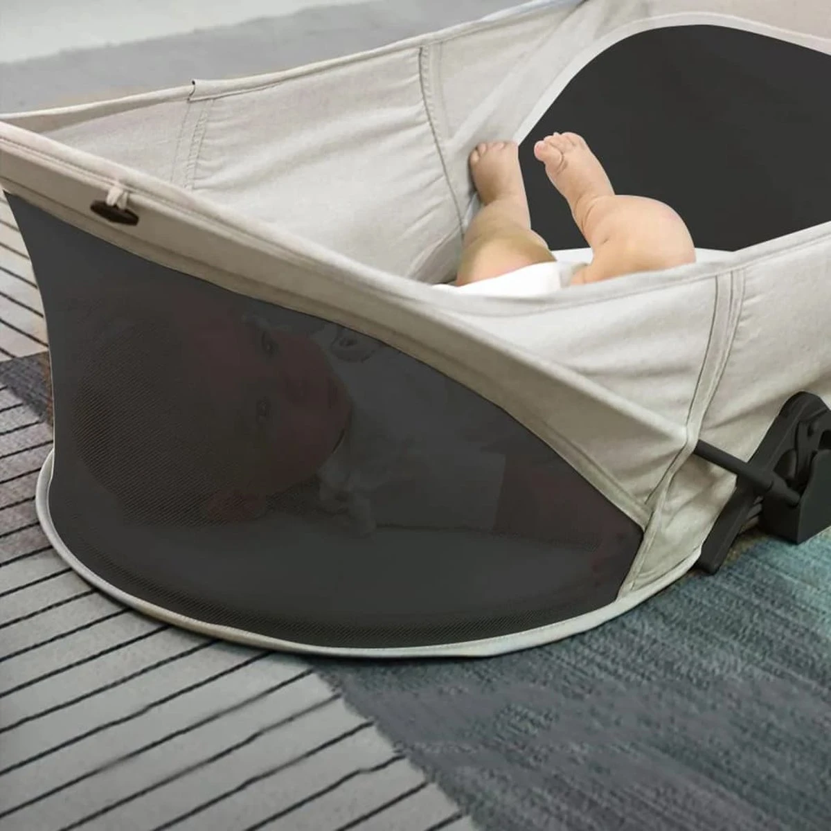 Deryan Infant Deluxe BabyBox Campingbedje - Cream + Inclusief Matras En Klamboe - Afbeelding 11