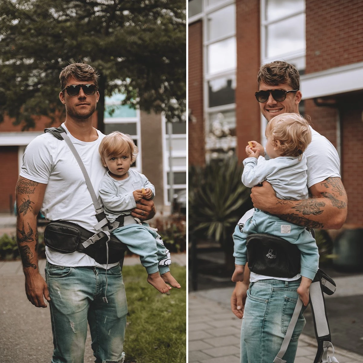 Deryan Pack Light Luxe Heupdrager - Ergonomische Draagzak + Opbergvakjes Grijs - Afbeelding 3