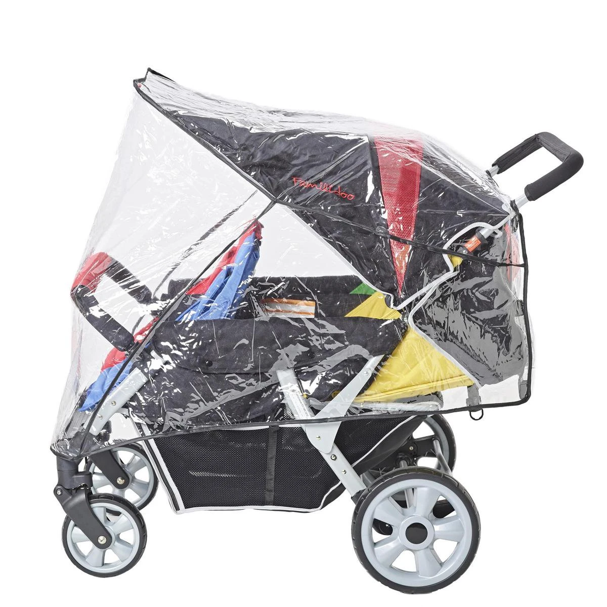Familidoo Lidoo Star Bb Plus 4 Zits Wandelwagen L Buggy L Kinderwagen 4 Plekken Geschikt Voor 2 Newborn Baby's - Afbeelding 4