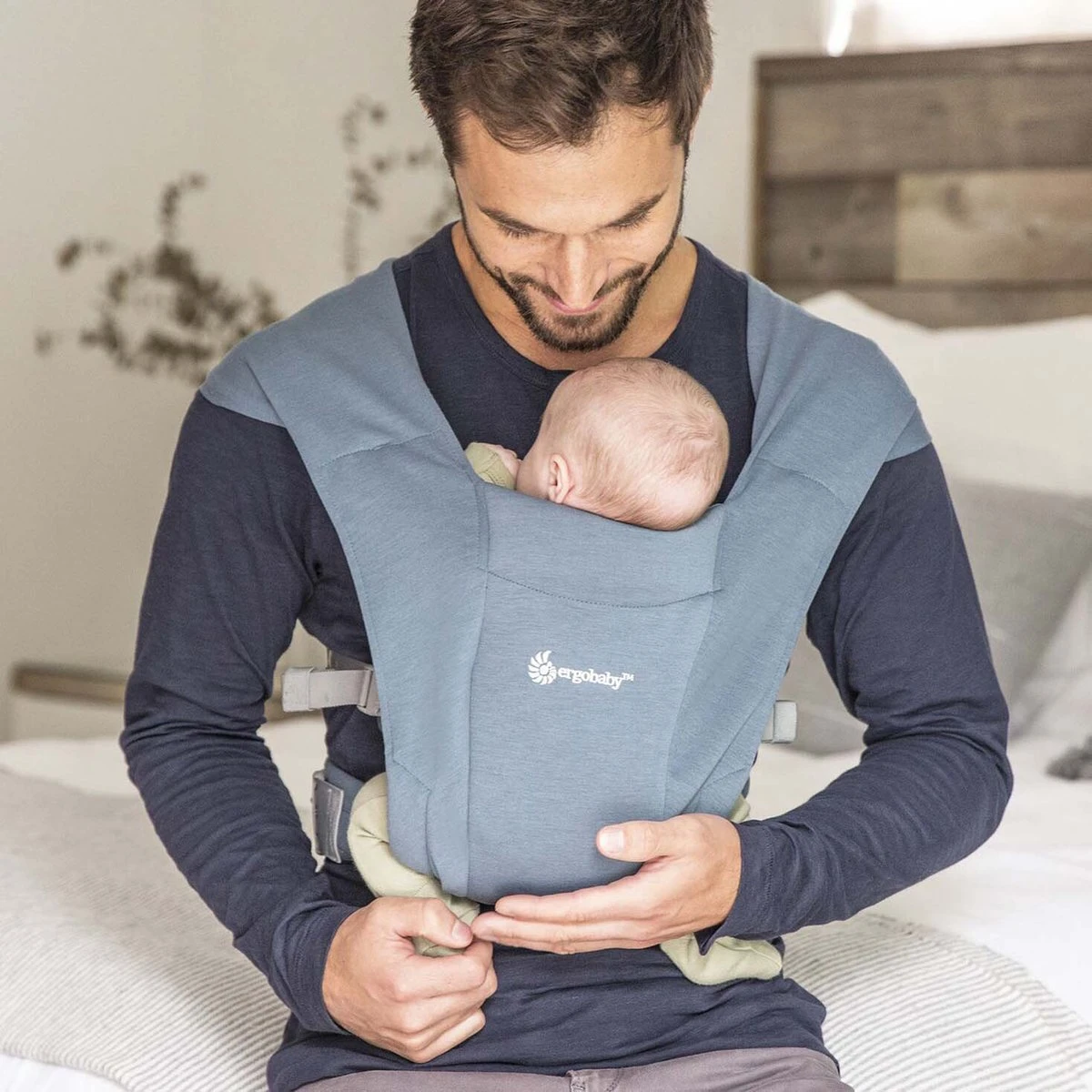 Ergobaby Embrace Draagzak Baby - Oxford Blue - Afbeelding 11