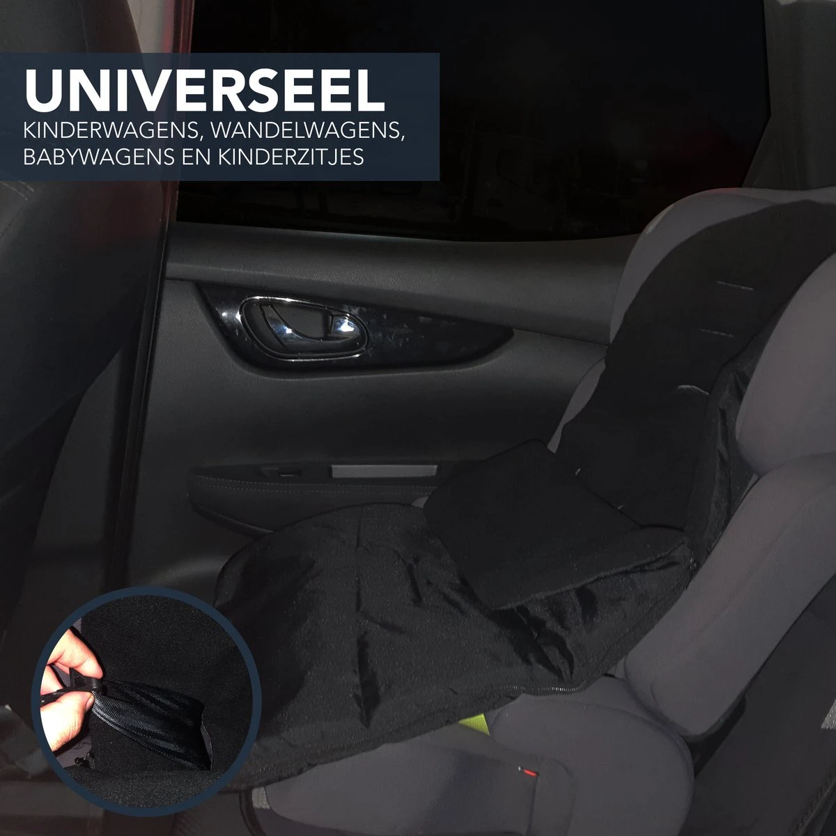 Achaté Voetenzak - Voor Kinderwagen Of Stoeltje – Baby Slaapzak - Autostoel - Donkerblauw - Afbeelding 9