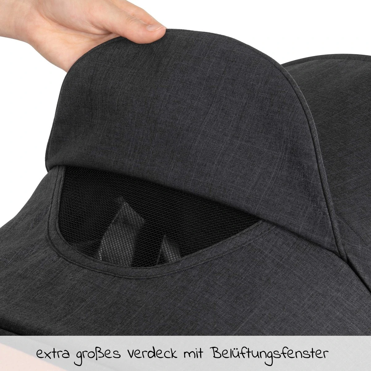 Hauck UpTown Buggy - Met één Hand Opvouwbaar - Zwart - Afbeelding 14