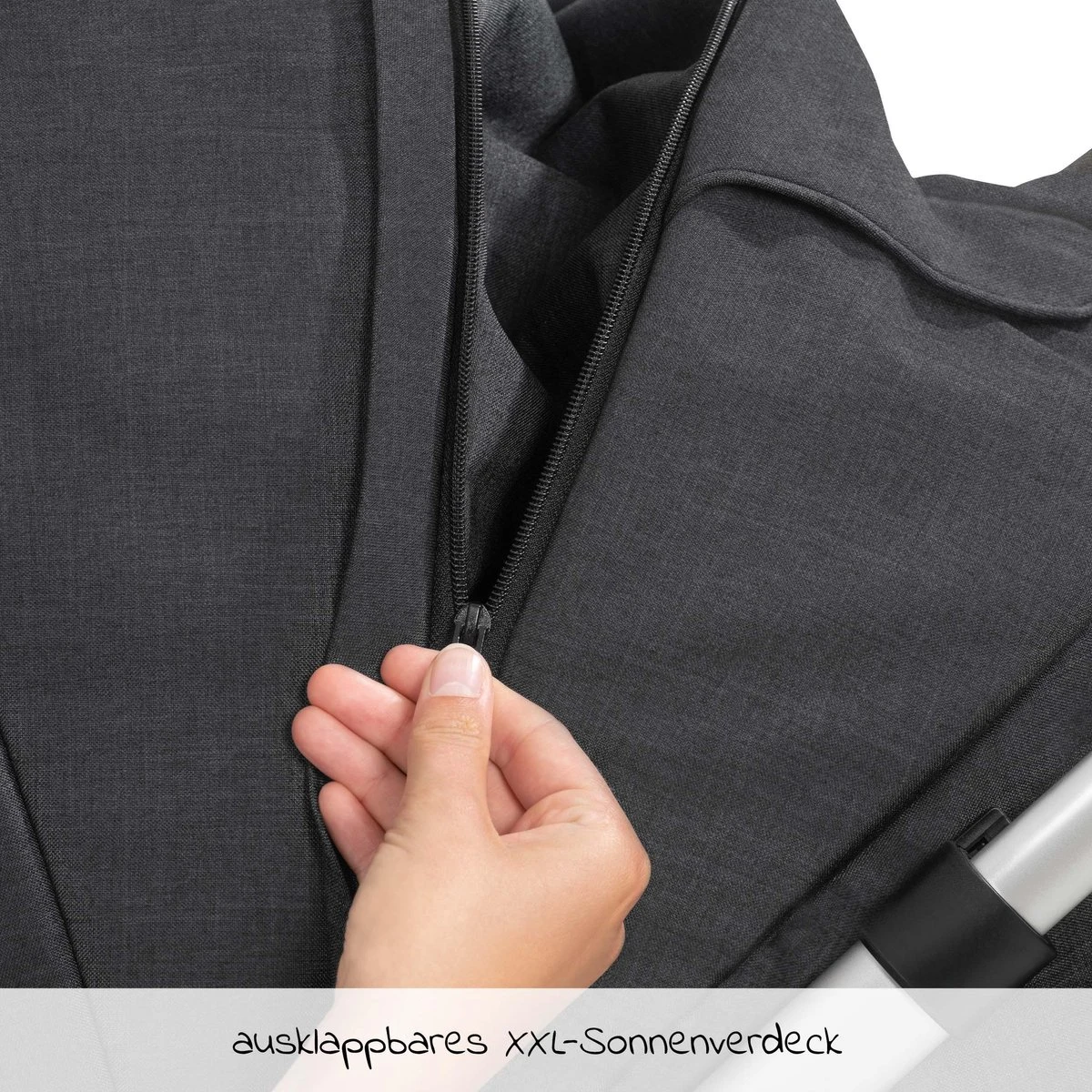 Hauck UpTown Buggy - Met één Hand Opvouwbaar - Zwart - Afbeelding 17