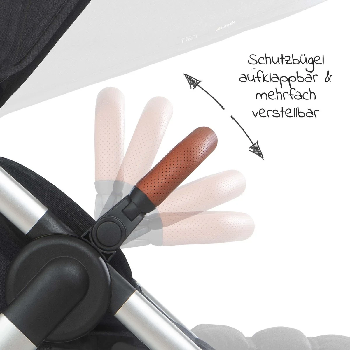 Hauck UpTown Buggy - Met één Hand Opvouwbaar - Zwart - Afbeelding 20