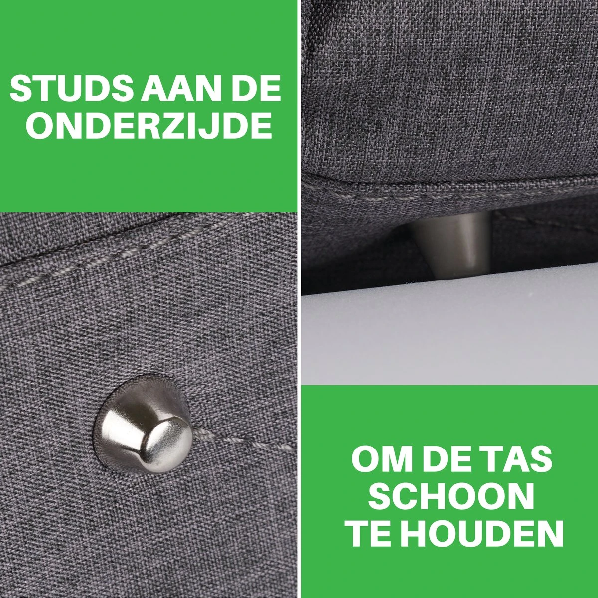 Brisby Slijtvaste Luiertas - Verzorgingstas Groot - Grijs - Inclusief Verschoonmatje - Isoleervakken - Fopspeen Houder - Makkelijk Te Bevestigen Aan De Kinderwagen - Afbeelding 3