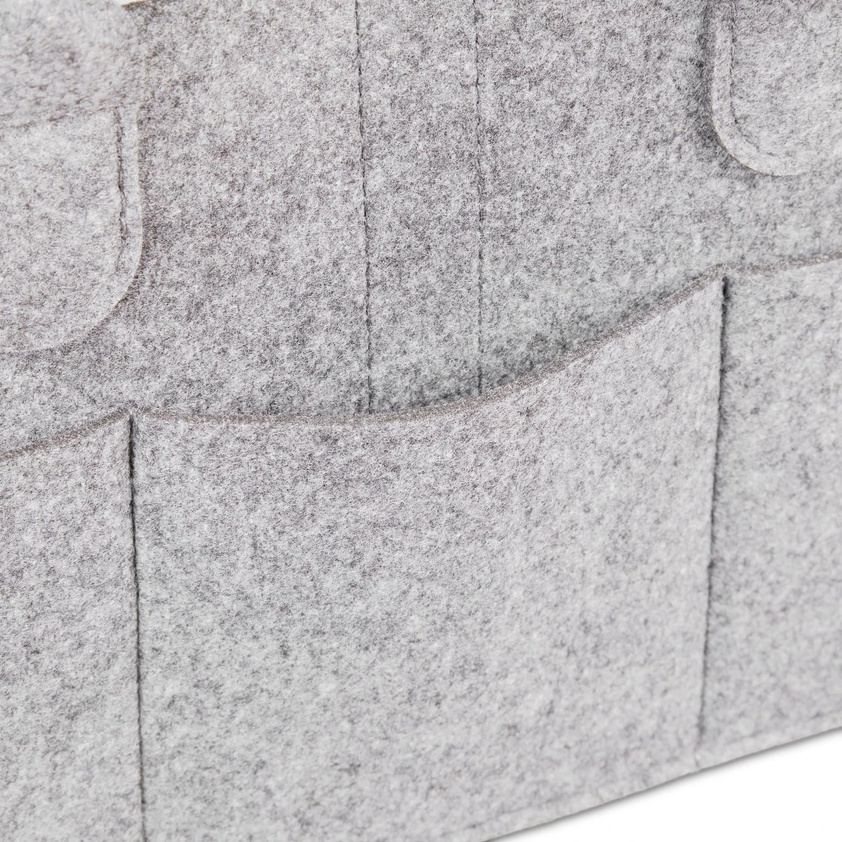 Relaxdays Luiertas Baby - Verzorgingstas Vilt - Organizer Luiers - Uitneembare Schotjes - Lichtgrijs - Afbeelding 10