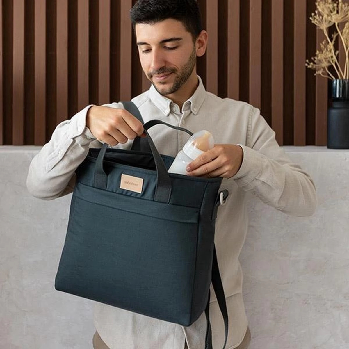 Nobodinoz Baby On The Go Luiertas Rugzak Carbon Blue - Afbeelding 4