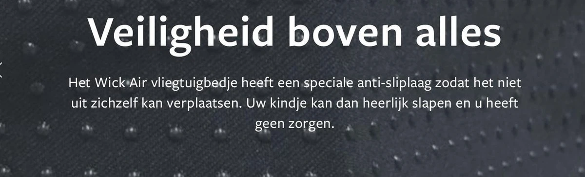 Wick Wings Antislip Overtrek Voor Vliegtuigbedjes Of Voetensteun - Afbeelding 3