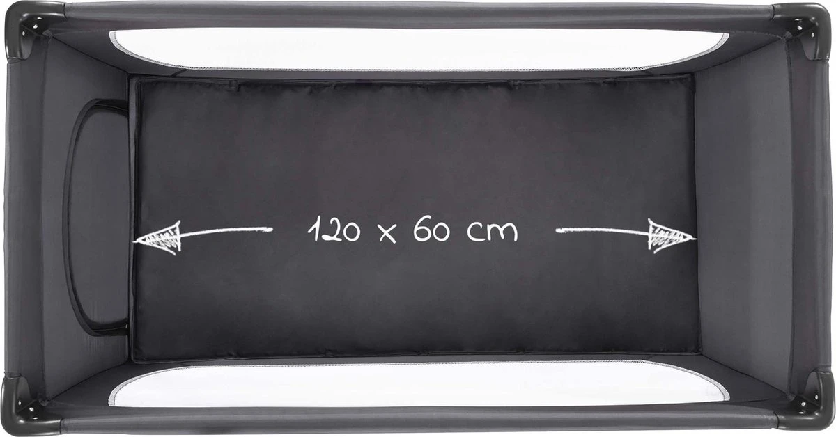 Hauck Dream N Play Plus Campingbedje Set - Met Matras En Muggennet - Grijs - Afbeelding 3