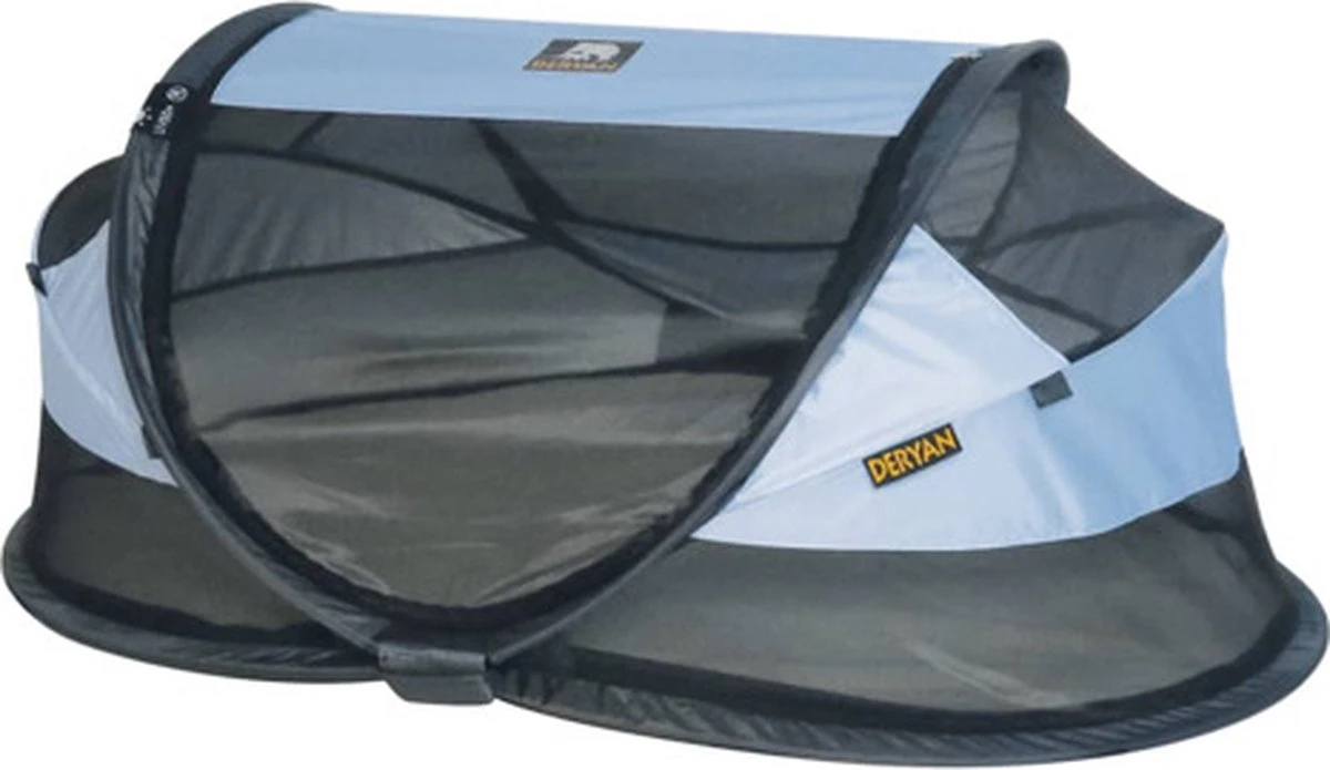 Deryan Baby Luxe Campingbedje – Inclusief Zelfopblaasbare Matras - Blue - Afbeelding 11