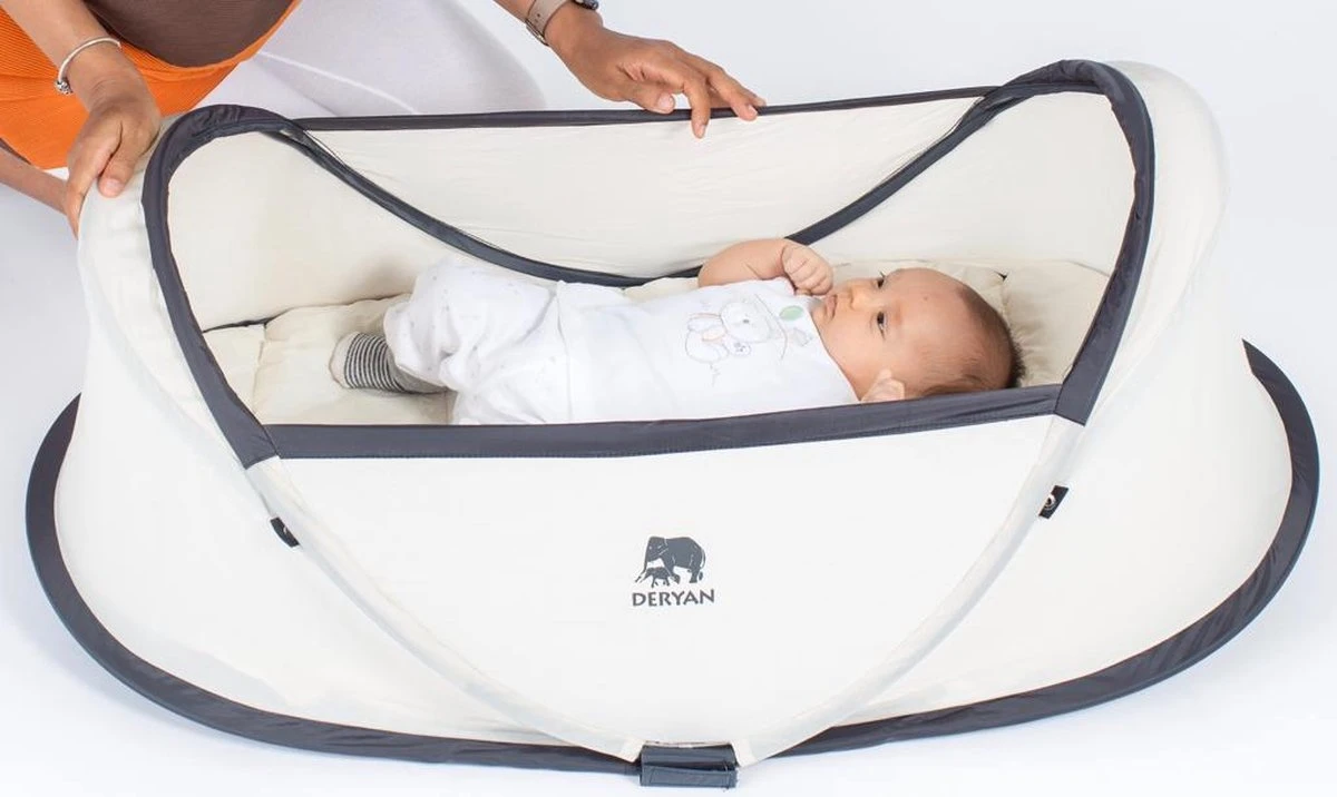 Deryan Infant BabyBox Campingbedje - Baby Klamboe - Cream - Afbeelding 7