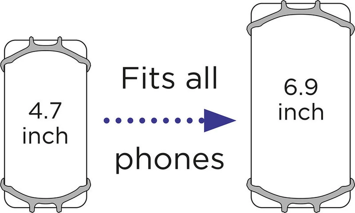 Dooky Telefoonhouder Smartphone Telefoon Houder 360* Rotatie Universeel Kinderwagen Fiets Zwart - Afbeelding 10